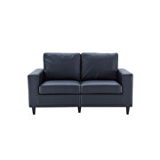 Black pu leather upholstery modern style 3-seat sofa by La Spezia additional picture 11
