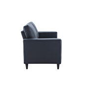 Black pu leather upholstery modern style 3-seat sofa by La Spezia additional picture 12