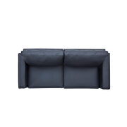 Black pu leather upholstery modern style 3-seat sofa by La Spezia additional picture 7