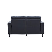 Black pu leather upholstery modern style 3-seat sofa by La Spezia additional picture 10
