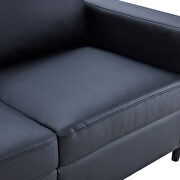 Black pu leather upholstery modern style loveseat by La Spezia additional picture 7