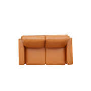 Morden style brown pu leather loveseat by La Spezia additional picture 2
