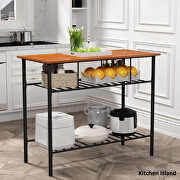 Brown rustic farmhouse counter height dining kitchen island by La Spezia additional picture 18