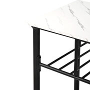 White/ faux-marble rustic farmhouse counter height dining kitchen island by La Spezia additional picture 13