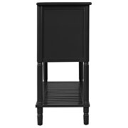 Black wood ustyle modern console sofa table additional photo 2 of 17