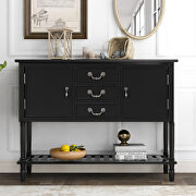 Black wood ustyle modern console sofa table by La Spezia additional picture 13