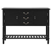 Black wood ustyle modern console sofa table by La Spezia additional picture 6