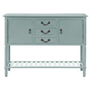 Light green wood ustyle modern console sofa table additional photo 4 of 11