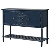 Navy blue wood ustyle modern console sofa table by La Spezia additional picture 2