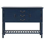 Navy blue wood ustyle modern console sofa table by La Spezia additional picture 9