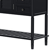 Black wood ustyle modern console sofa table by La Spezia additional picture 6
