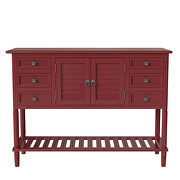 Red wood ustyle modern console sofa table by La Spezia additional picture 6