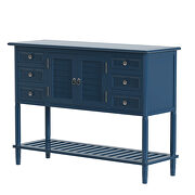 Navy blue wood ustyle modern console sofa table by La Spezia additional picture 7