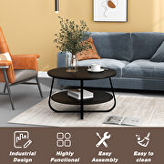Industrial design round modern espresso coffee table by La Spezia additional picture 11