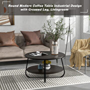 Industrial design round modern espresso coffee table by La Spezia additional picture 12