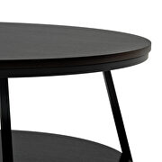 Industrial design round modern espresso coffee table by La Spezia additional picture 4