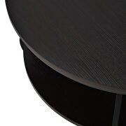 Industrial design round modern espresso coffee table by La Spezia additional picture 10