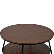 Industrial design round modern brown coffee table by La Spezia additional picture 2