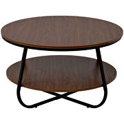 Industrial design round modern brown coffee table by La Spezia additional picture 11