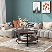 Industrial design round modern brown coffee table by La Spezia additional picture 13