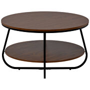 Industrial design round modern brown coffee table by La Spezia additional picture 15