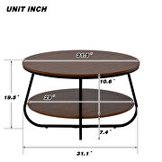 Industrial design round modern brown coffee table by La Spezia additional picture 16