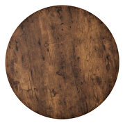 X-shaped base distressed brown top rustic design round coffee table by La Spezia additional picture 7