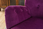 Purple velvet wingback modern tufted accent chair by La Spezia additional picture 13