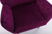 Purple velvet wingback modern tufted accent chair by La Spezia additional picture 15