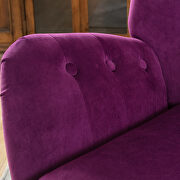 Purple velvet wingback modern tufted accent chair by La Spezia additional picture 6