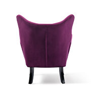 Purple velvet wingback modern tufted accent chair by La Spezia additional picture 9