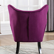 Purple velvet wingback modern tufted accent chair by La Spezia additional picture 10