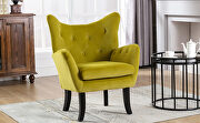 Avocado velvet wingback modern tufted accent chair by La Spezia additional picture 11