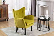 Avocado velvet wingback modern tufted accent chair by La Spezia additional picture 12