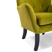 Avocado velvet wingback modern tufted accent chair by La Spezia additional picture 3