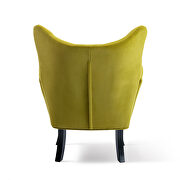 Avocado velvet wingback modern tufted accent chair by La Spezia additional picture 4