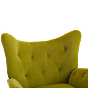 Avocado velvet wingback modern tufted accent chair by La Spezia additional picture 5