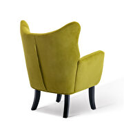 Avocado velvet wingback modern tufted accent chair by La Spezia additional picture 6