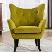 Avocado velvet wingback modern tufted accent chair by La Spezia additional picture 9