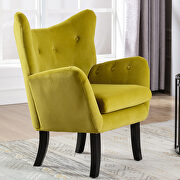 Avocado velvet wingback modern tufted accent chair by La Spezia additional picture 10