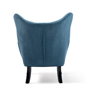Teal blue velvet wingback modern tufted accent chair by La Spezia additional picture 14