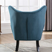 Teal blue velvet wingback modern tufted accent chair by La Spezia additional picture 16