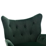 Green velvet wingback modern tufted accent chair by La Spezia additional picture 13