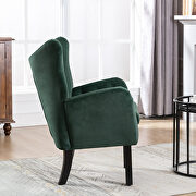 Green velvet wingback modern tufted accent chair additional photo 3 of 17