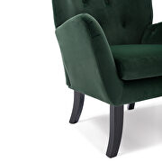 Green velvet wingback modern tufted accent chair by La Spezia additional picture 6