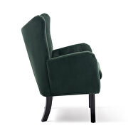 Green velvet wingback modern tufted accent chair by La Spezia additional picture 8