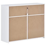 High gloss white sideboard mordern 2-door storage cabinet with led lights by La Spezia additional picture 16