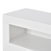 High gloss white sideboard mordern 2-door storage cabinet with led lights by La Spezia additional picture 8