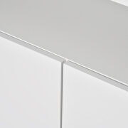 High gloss white sideboard mordern 2-door storage cabinet with led lights by La Spezia additional picture 9