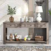 Gray wash console table for entryway hallway sofa table by La Spezia additional picture 13